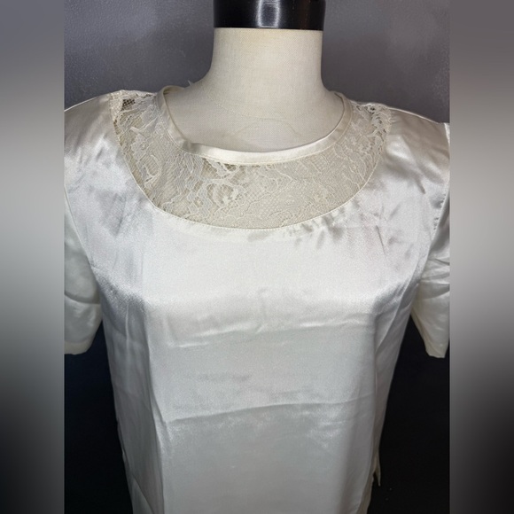 Vintage Lace After Noon Ivory Satin Blouse – NWT – Size M - Picture 2 of 8
